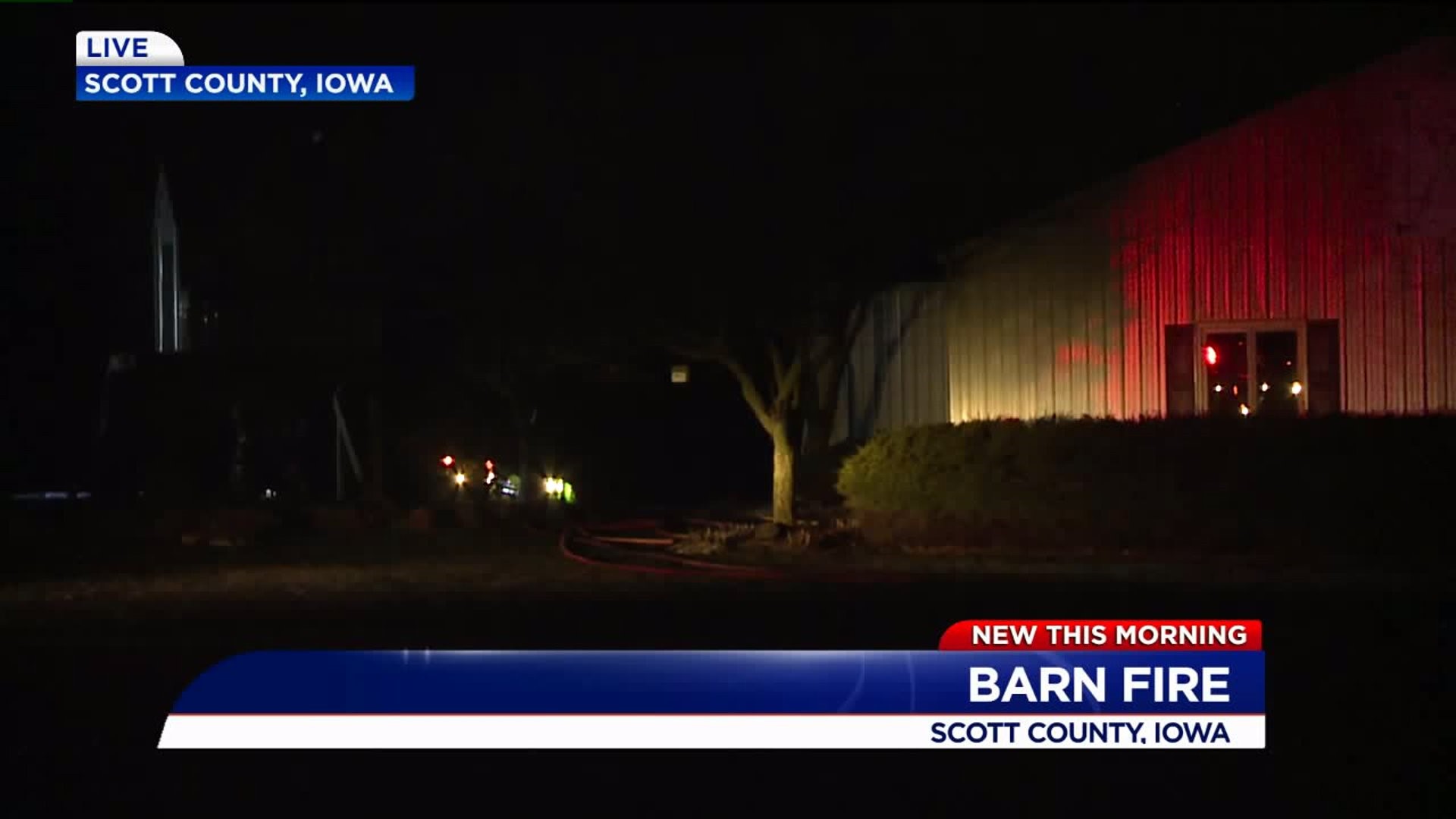 Scott County Crews Respond to Barn Fire