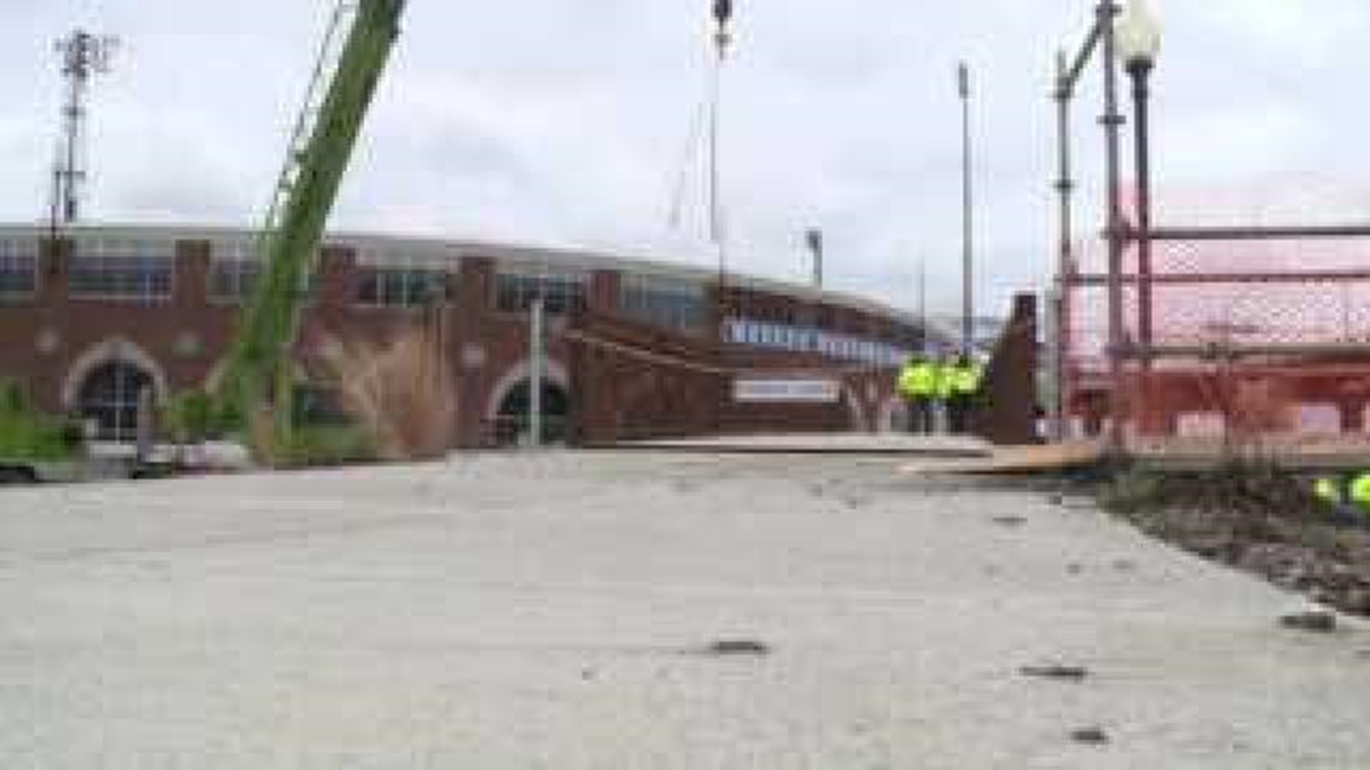 Elevated walkway keeps ballpark open