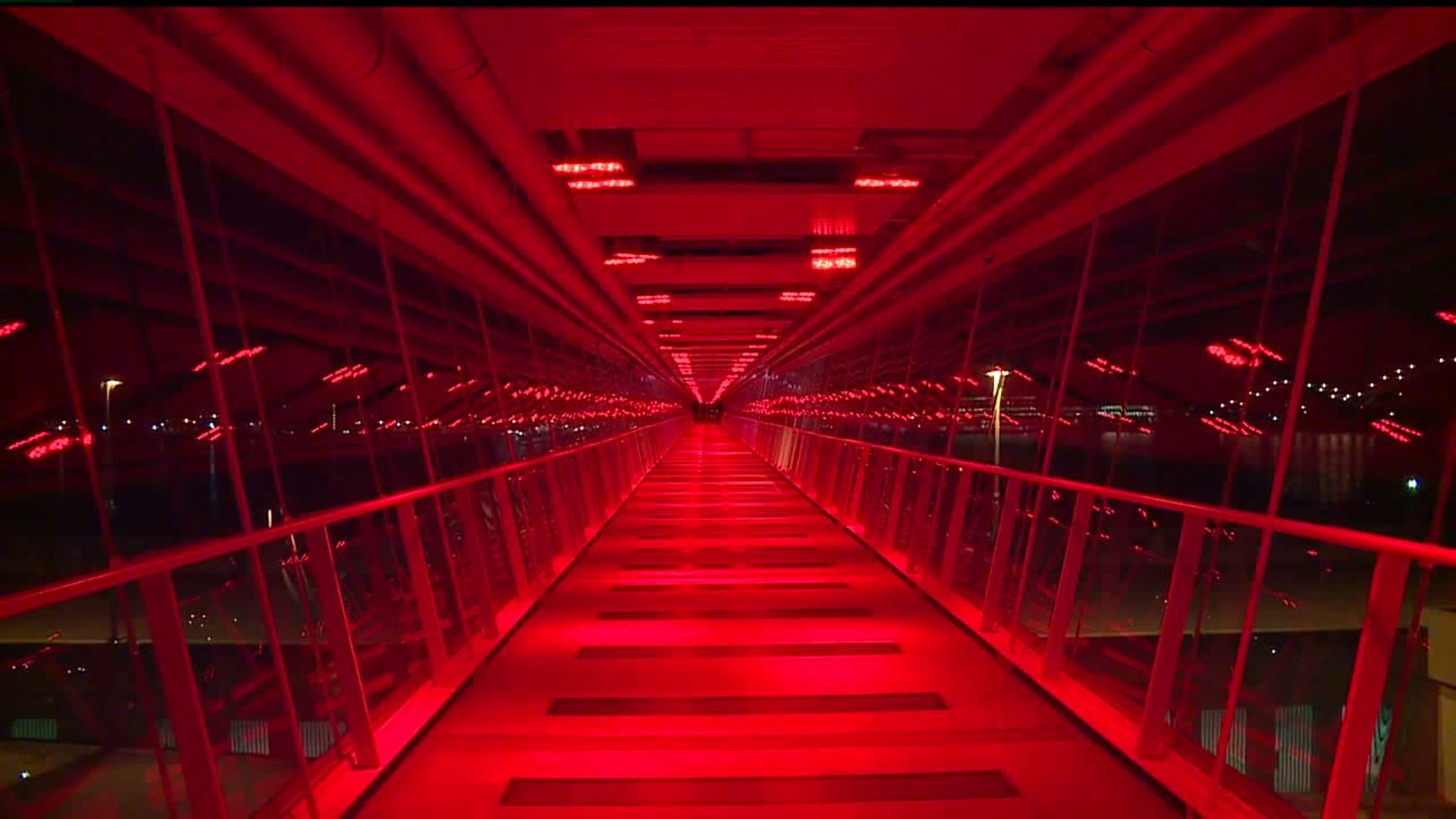 This is why the skybridge is glowing red this weekend
