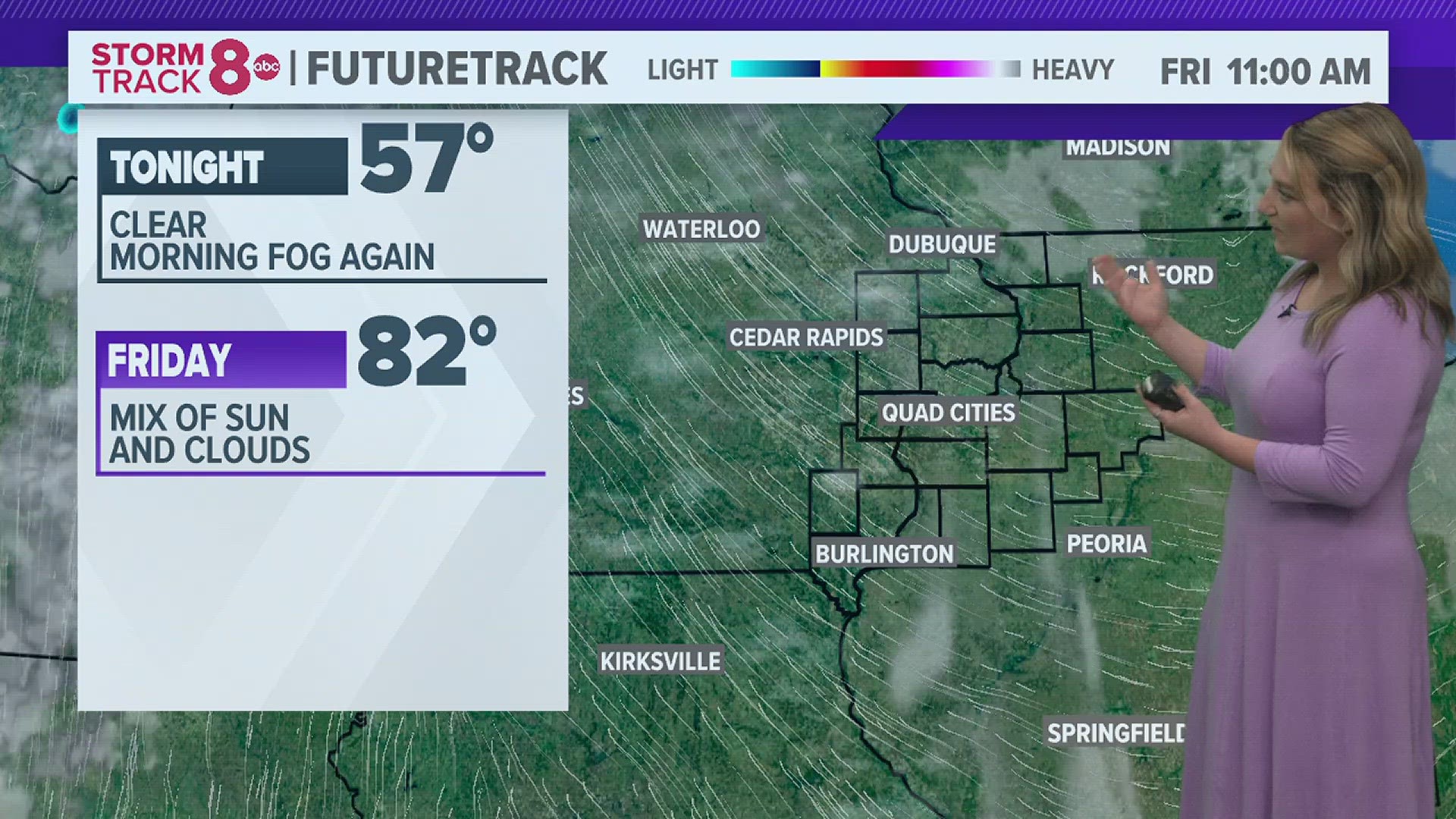 Comfortable for the rest of the dayn; Another chance of fog tomorrow morning