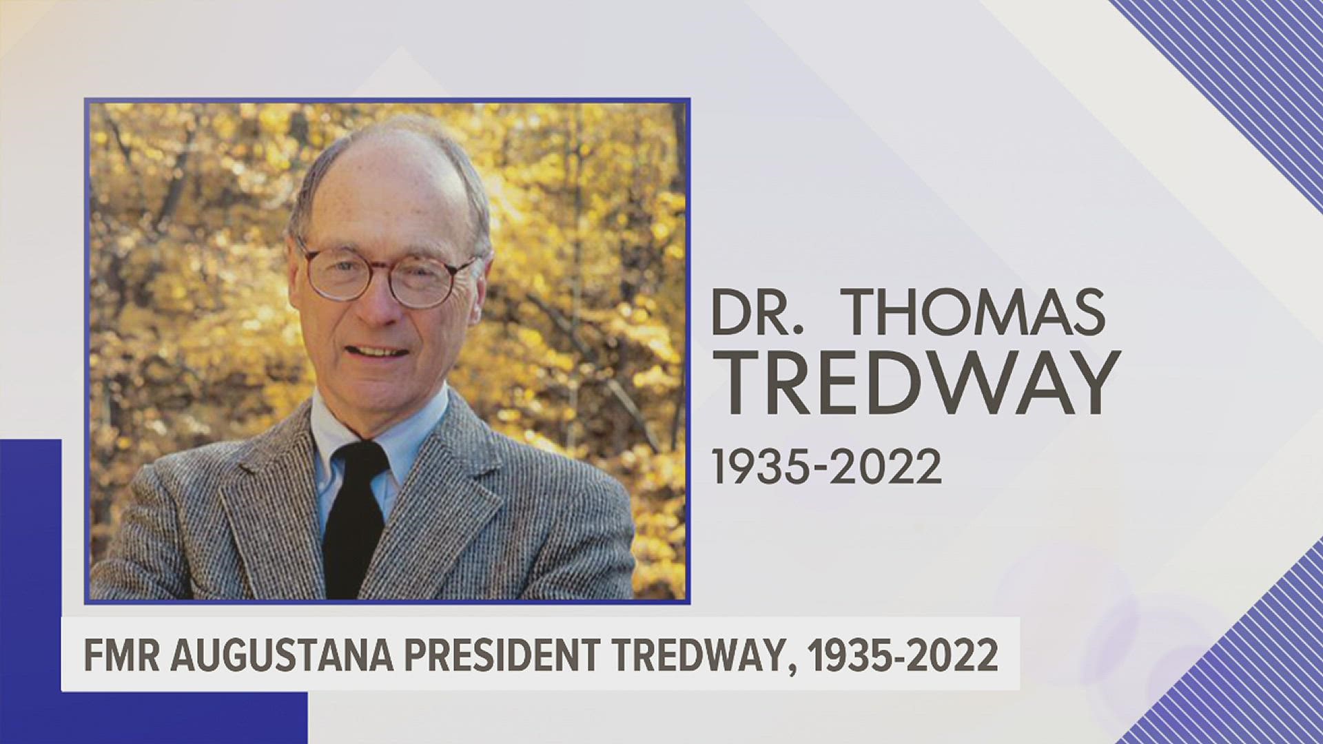 Current Augustana President Steven Bahls said Tredway, 86,  died Sunday after a brief illness.