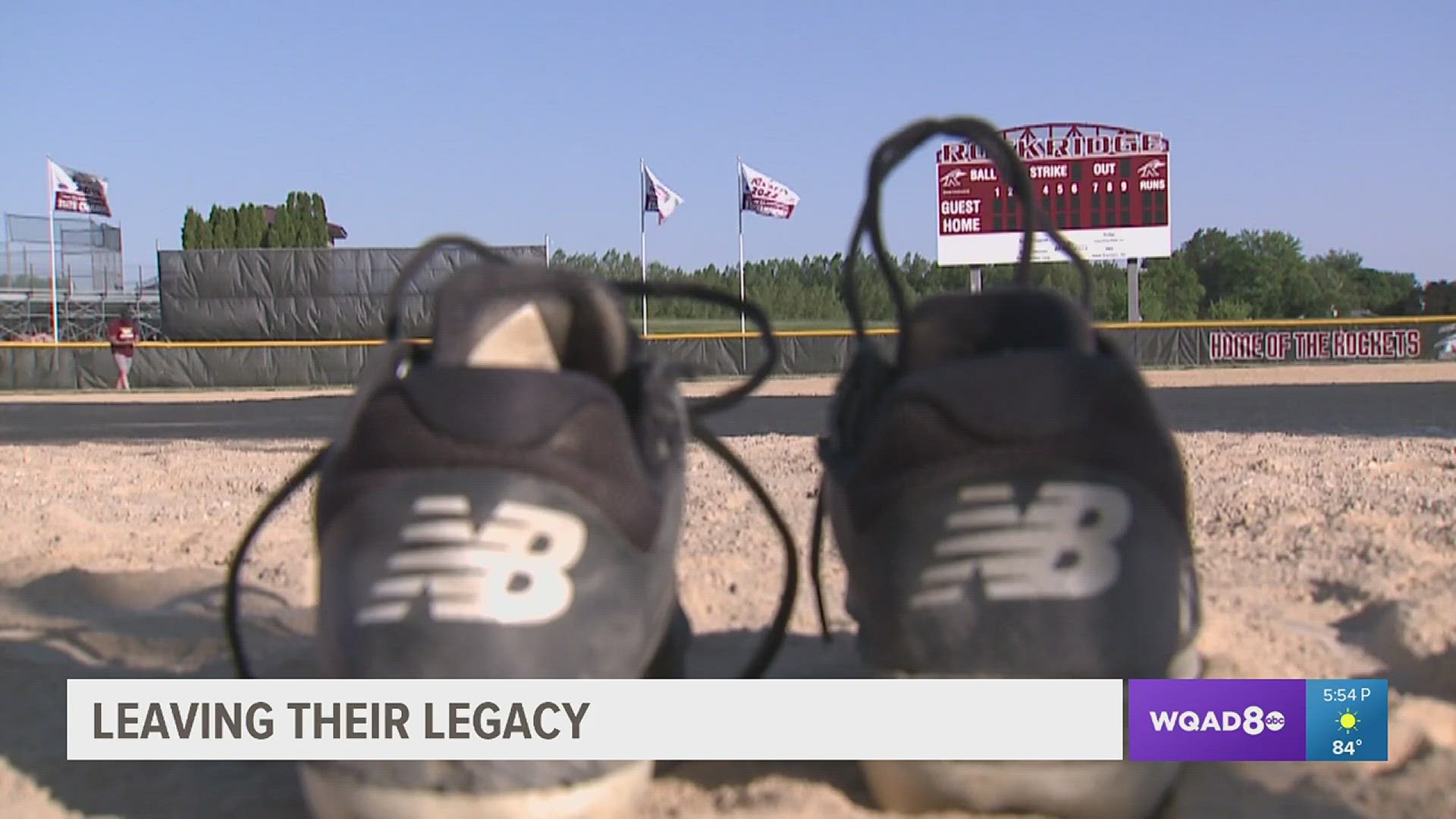Rockridge Softball Seniors leave their cleats on the field after their last home game.