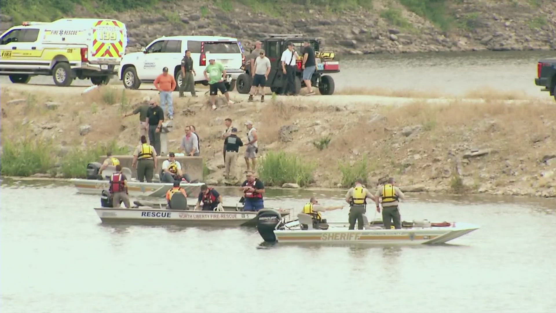 Crews were dispatched to the lake around 3 p.m. Thursday and recovered the body of an adult male. His identity has not been released at this time.