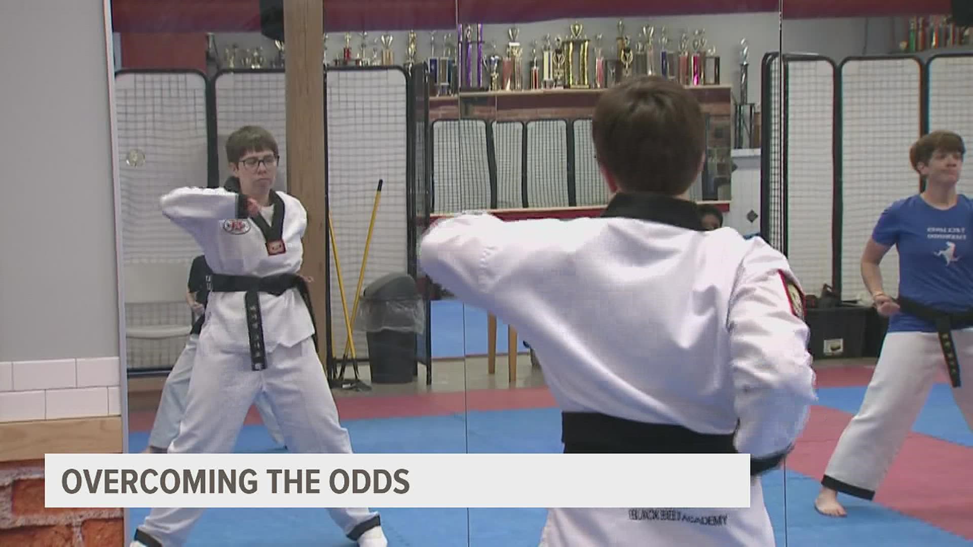 Margaret Granato had a stroke at birth, leaving her without the ability to fully use the left side of her body. Her taekwondo training has helped her persevere.