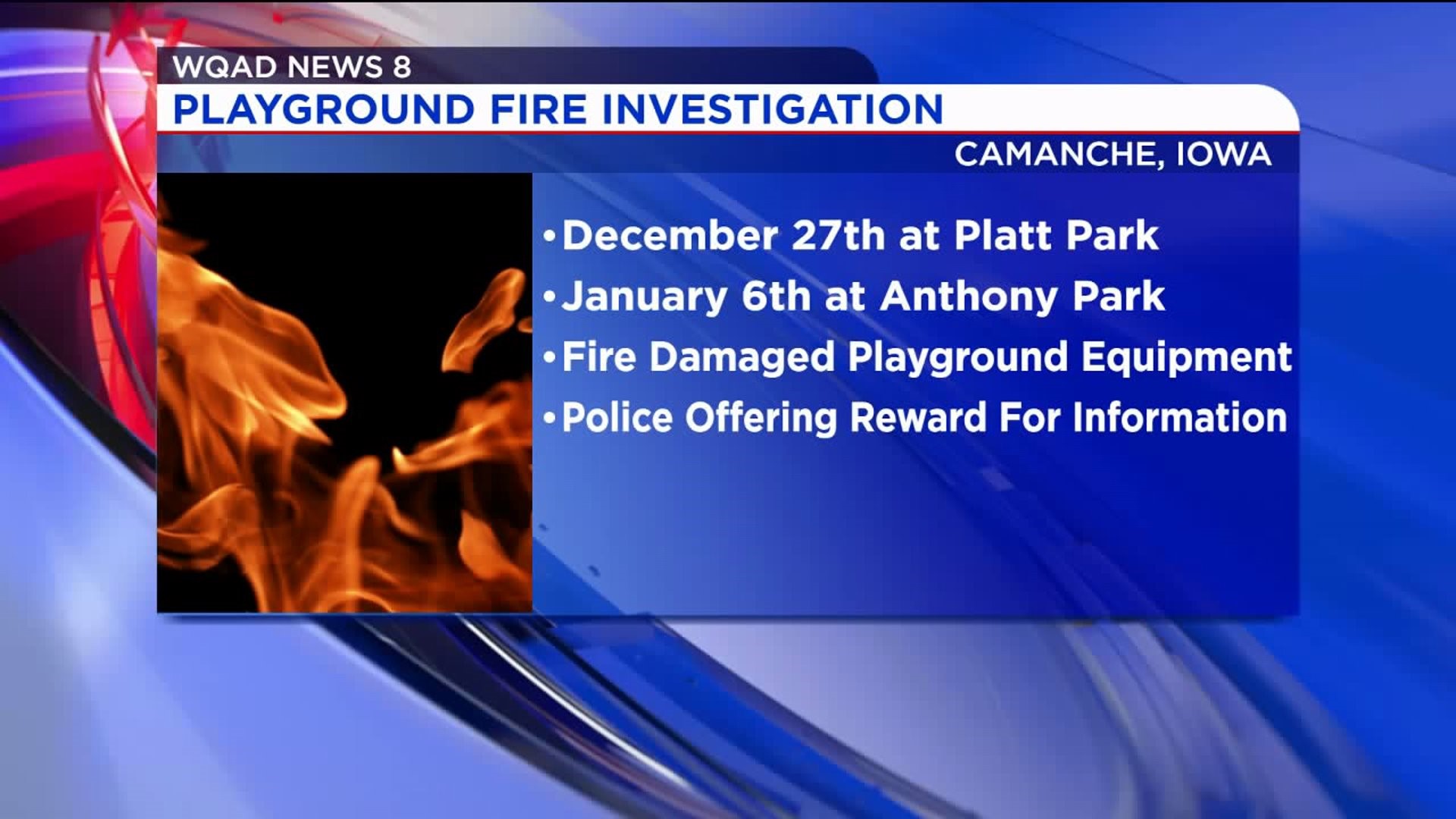 Playground equipment in Camanche believed to have been intentionally set on fire