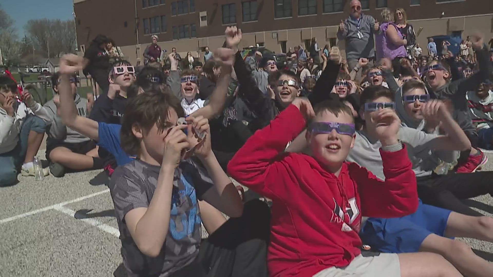 Students at John Deere Middle School said the solar spectacle exceeded their expectations.