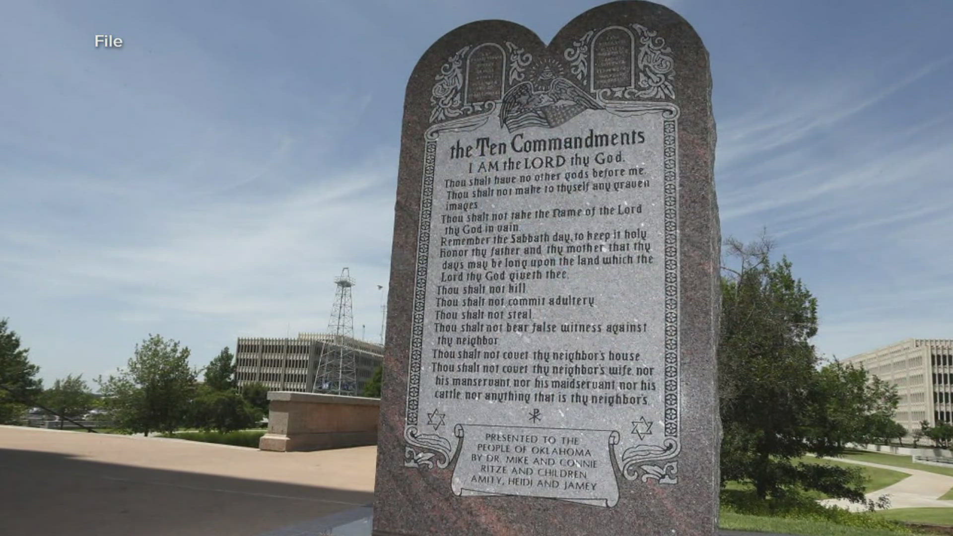 The bill requires a poster size display of "ten commandments" installed by January. This includes classrooms from kindergarten to publicly founded universities.