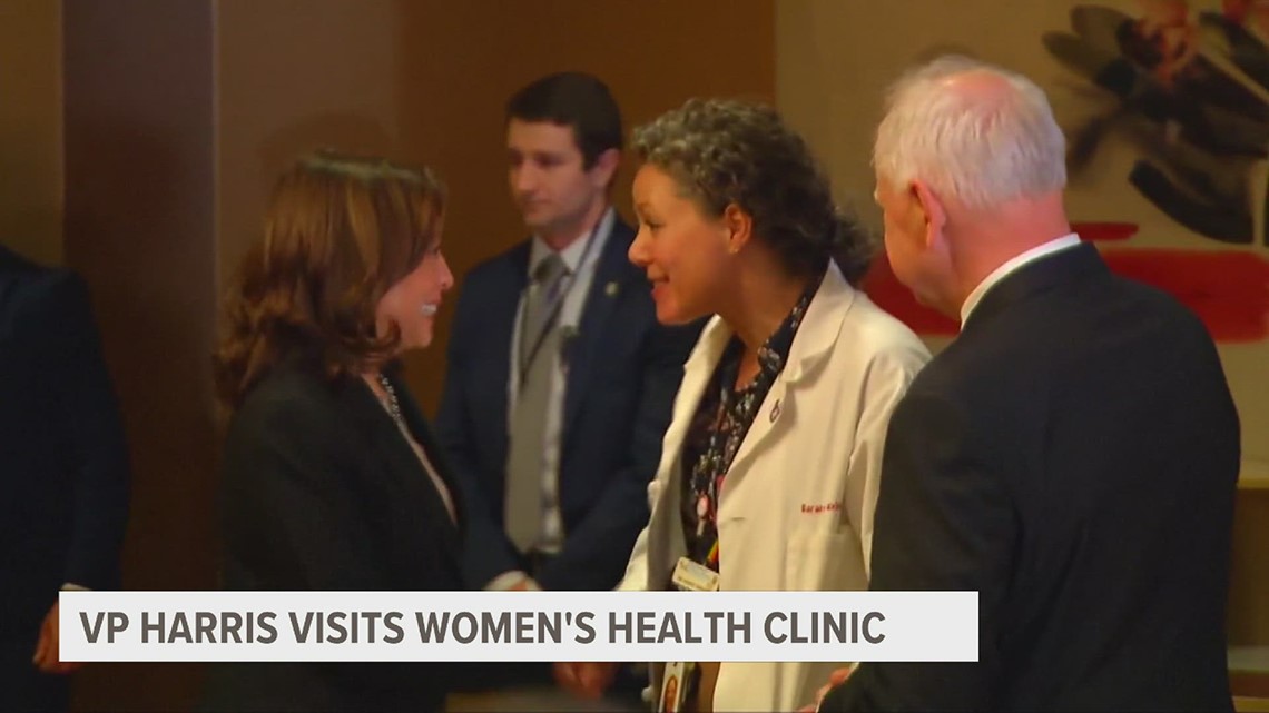 In a first, Vice President Harris tours Minnesota clinic that performs ...