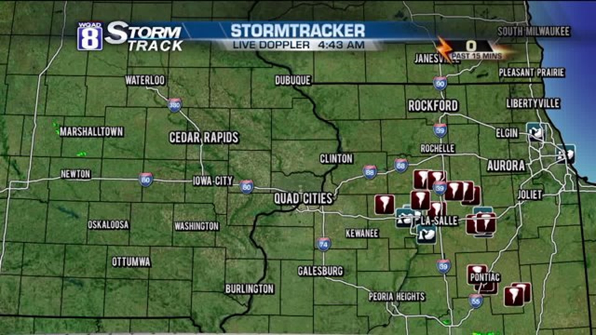 Tornado reports from severe storms Wednesday, June 22