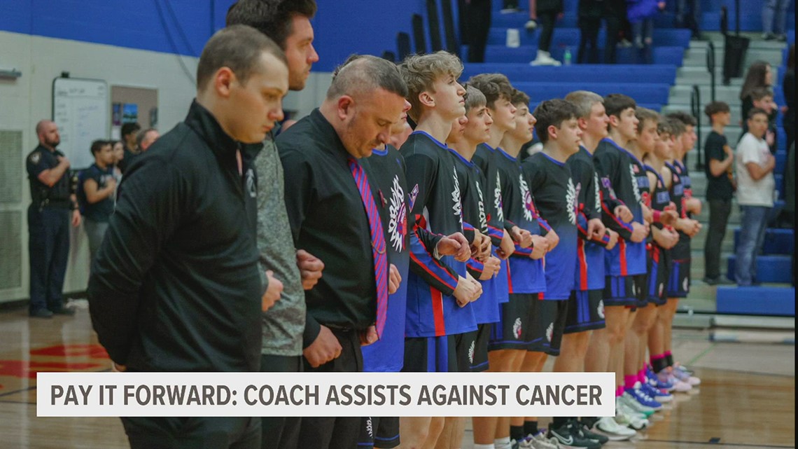 This East Dubuque coach does what he can to support kids who are battling cancer