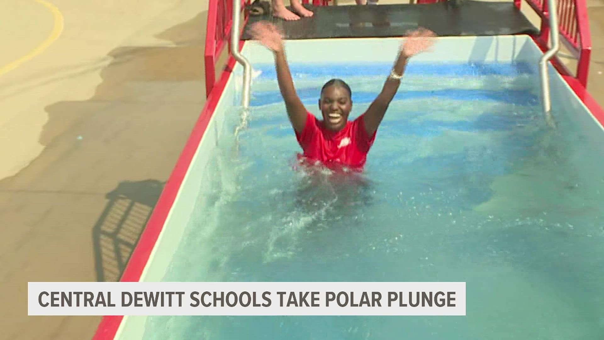 Our own Khalia Patterson got to join in on Central Dewitt's polar plunge event, helping to raise money for Special Olympics Iowa.