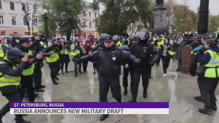 Backlash grows, citizens flee as Russian government announces military draft