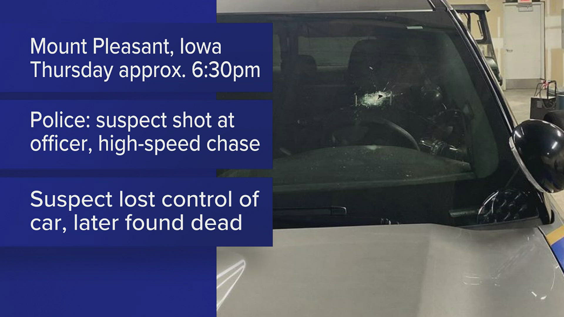 Mt. Pleasant police say a man is dead after he shot several rounds at a police officer and led authorities on a high-speed chase on Thursday, Sept. 5.