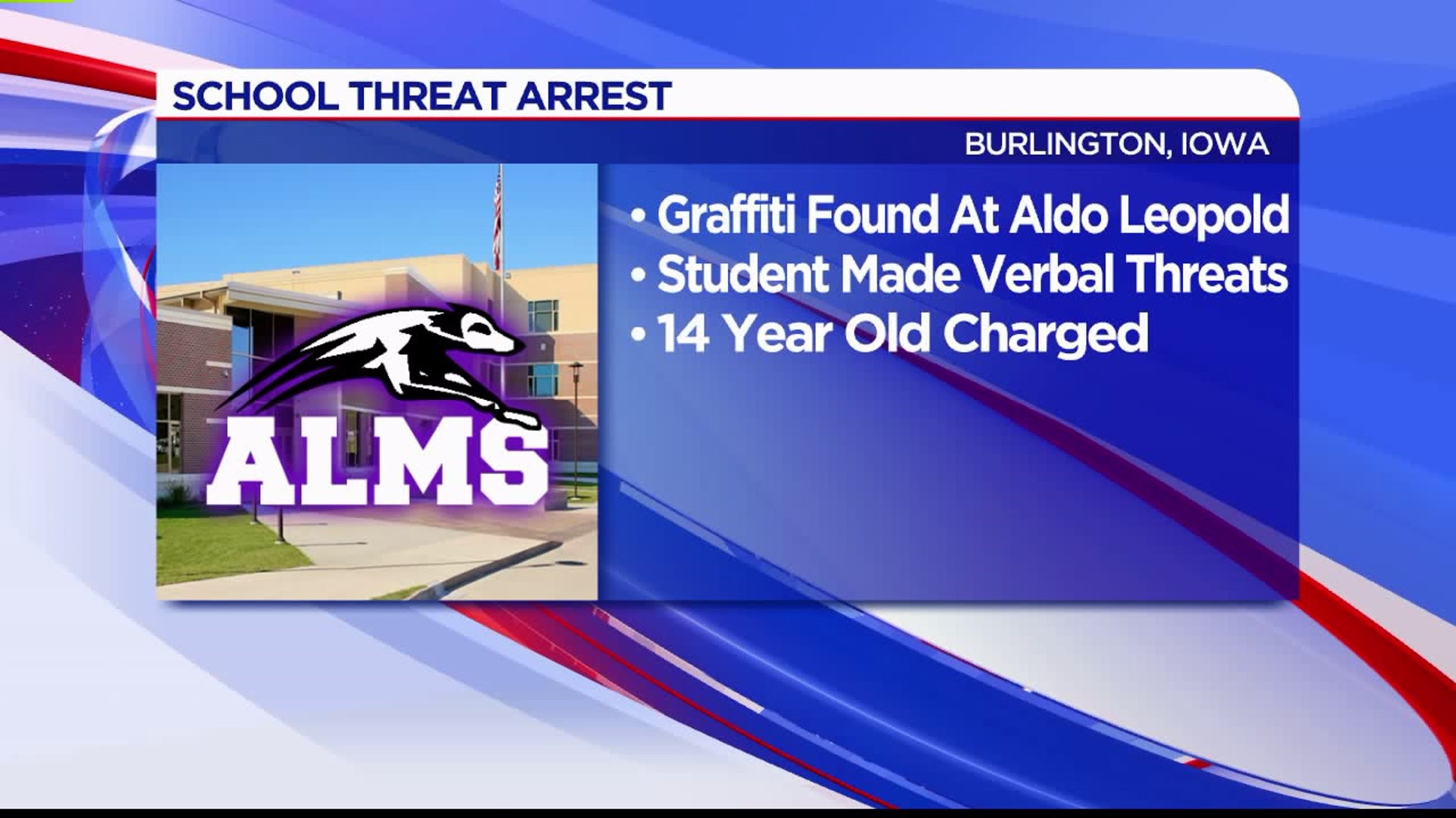 Burlington teen charged after threats at middle school
