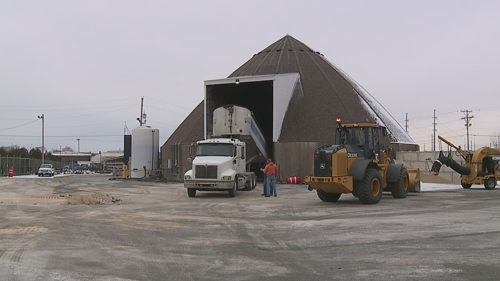 The Moline Public Works Department received its first salt shipment of the season of 1,500 tons, just in time for Tuesday's snowfall.