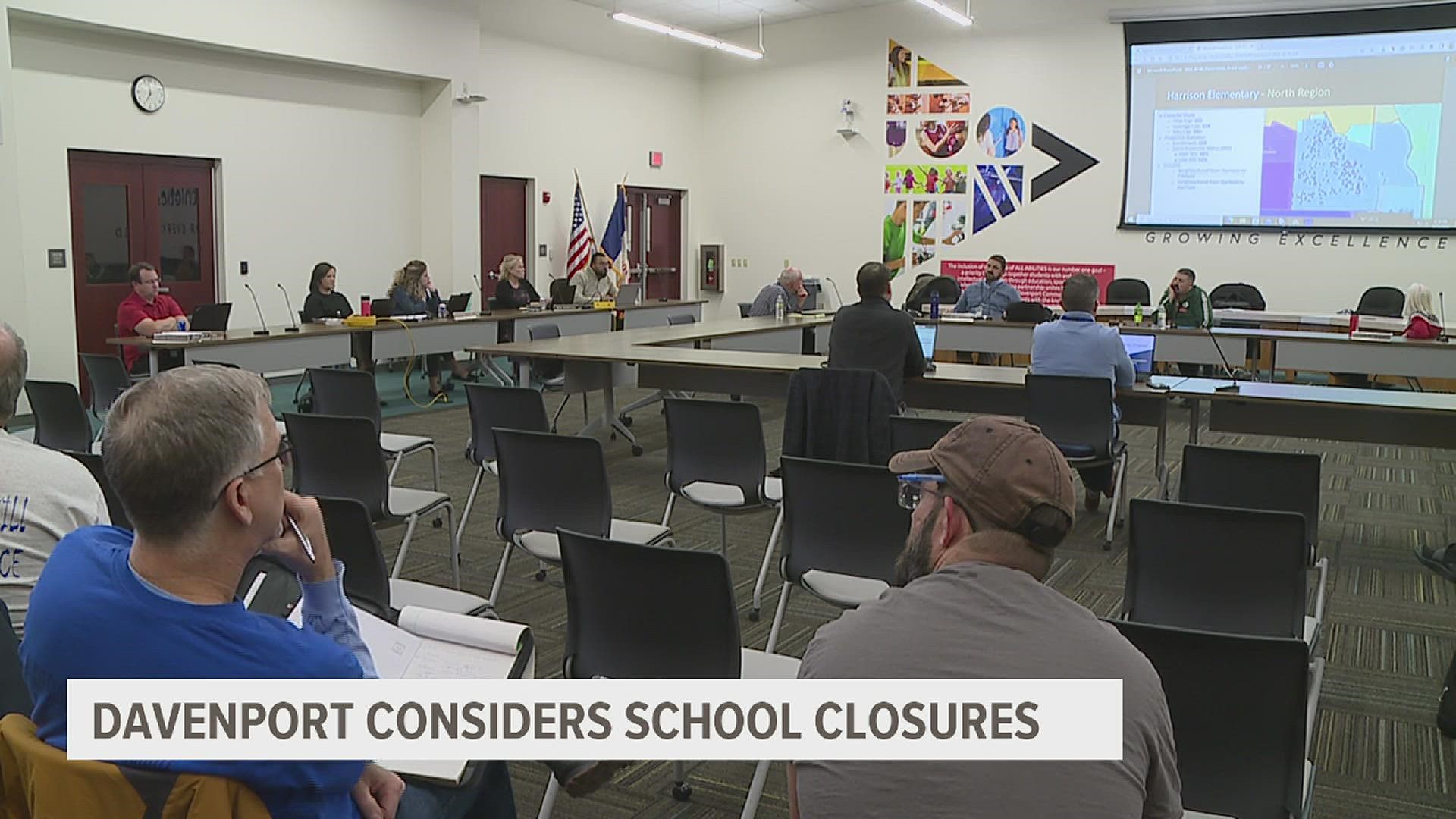 It includes the proposal to downsize from 17 elementary schools to 14, closing Buchanan, Monroe and Washington elementary schools.