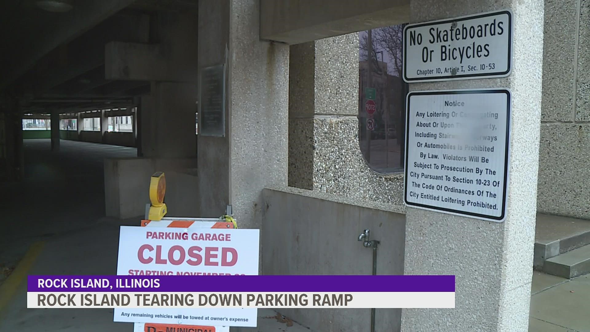 The ramp closed at 3p.m. Nov. 27 and will be demolished on Nov. 28.