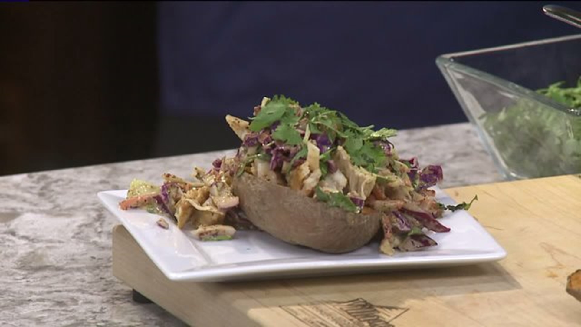 Greatest Grains: Chipotle chicken-stuffed sweet potatoes with chipotle coleslaw