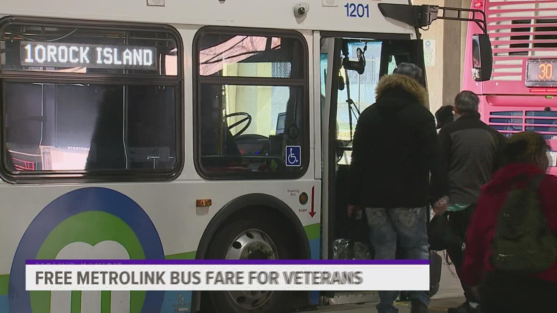 The new Veteran's Accessibility cards allow unlimited access to MetroLINK's fixed route system for up to three years.