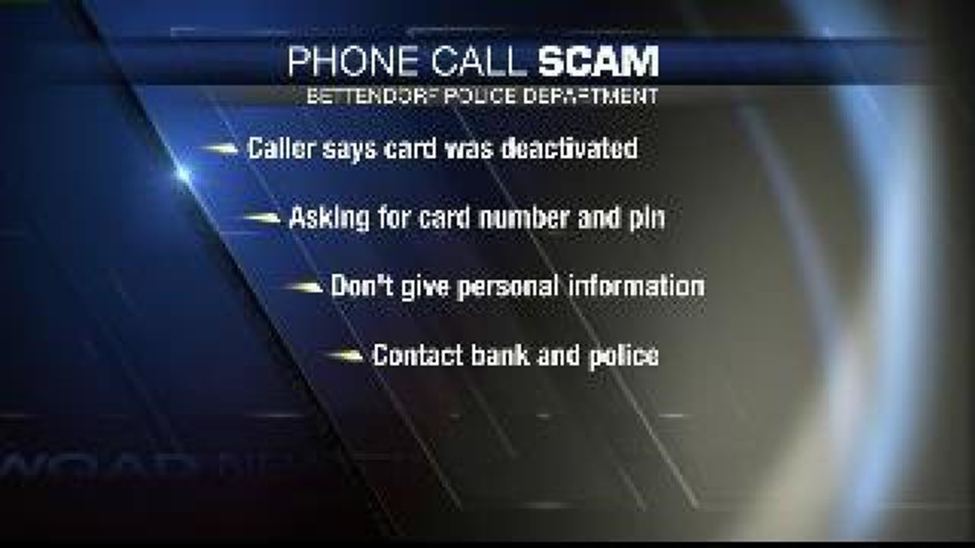 Police warn of bank card scam