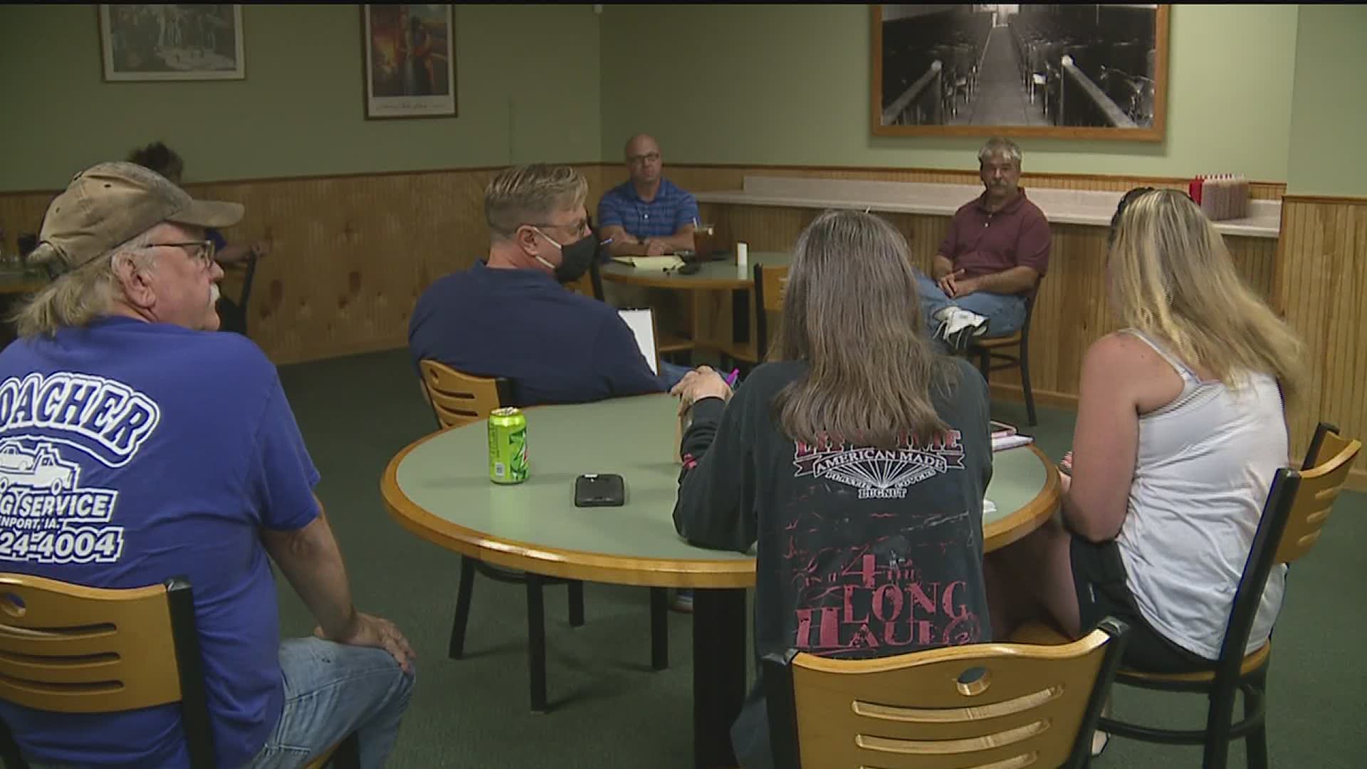 West Davenport businesses met with Davenport Police and Mayor Mike Matson Tuesday to figure out how to prevent future break-ins.