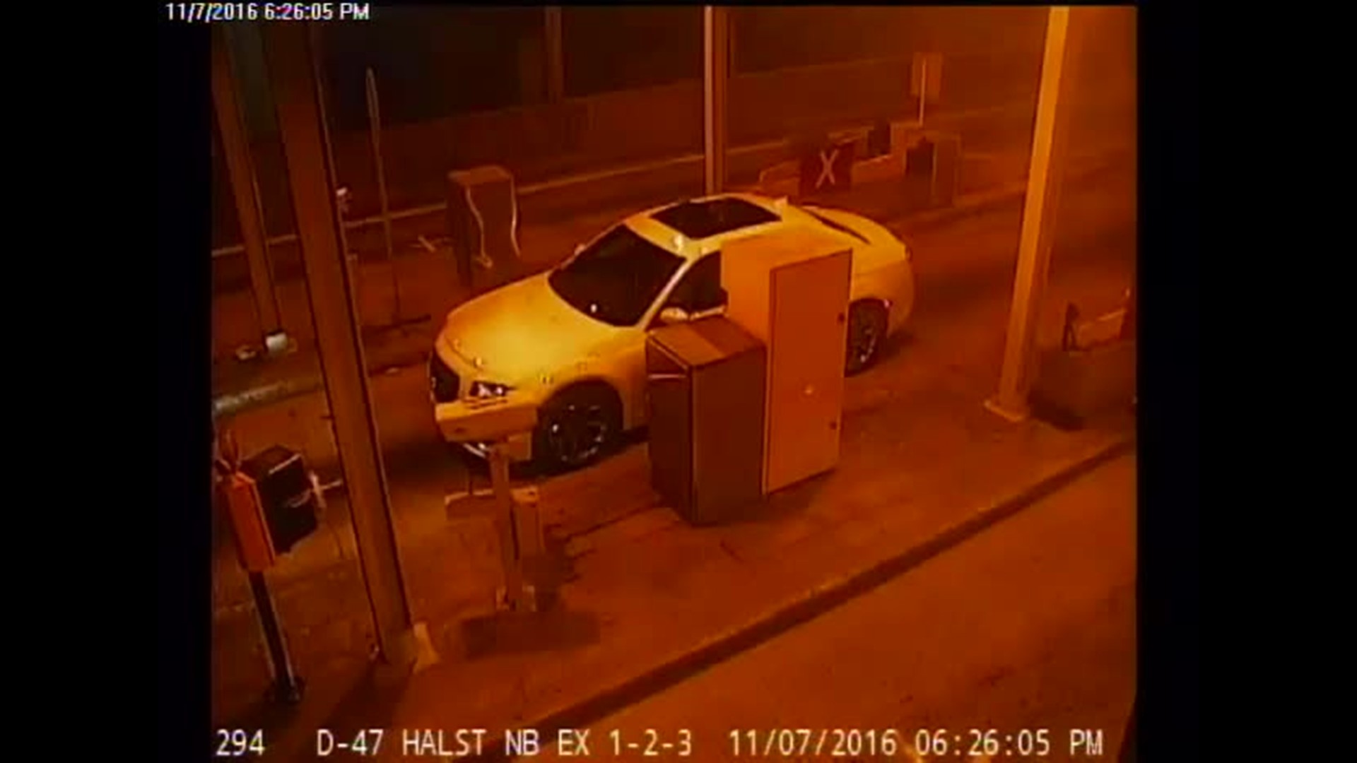 Surveillance video from just before incident