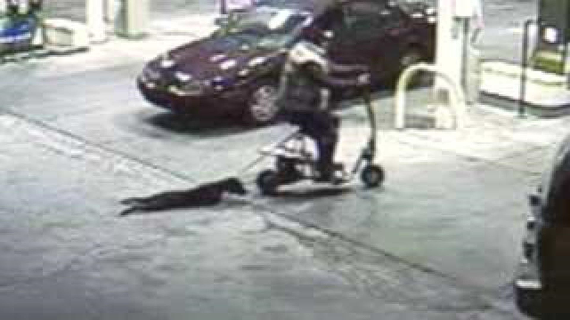 Man caught on tape dragging dog behind a scooter