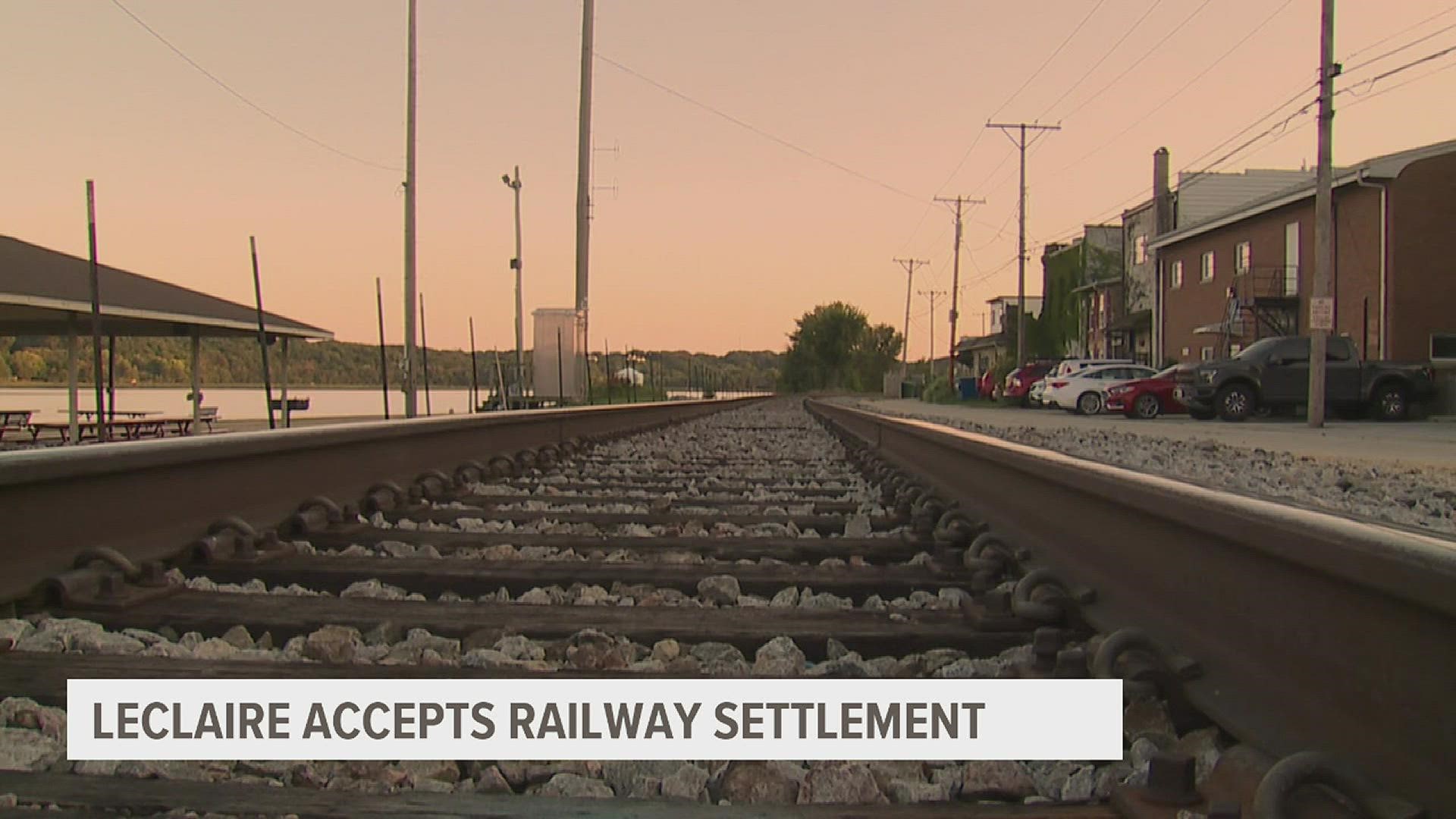 LeClaire's $750,000 settlement is the lowest-priced deal accepted by any of the communities affected by the Canadian Pacific - Kansas City Southern merger.