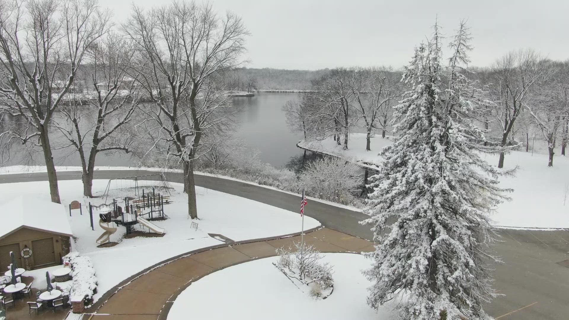 No thoughts — just two blissful minutes of snowfall at the Soangetaha Country Club in Galesburg.