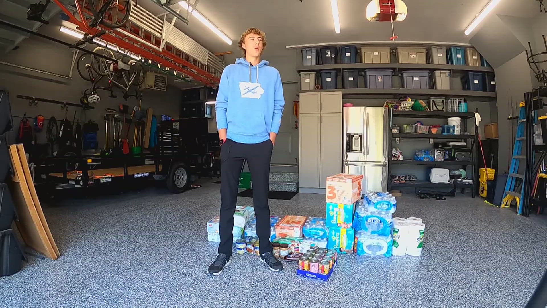 Nate Flackler earned his wings at 17 years old and noticed how he could help fly supplies from the Midwest to the Southeast to help victims of Helene recover.