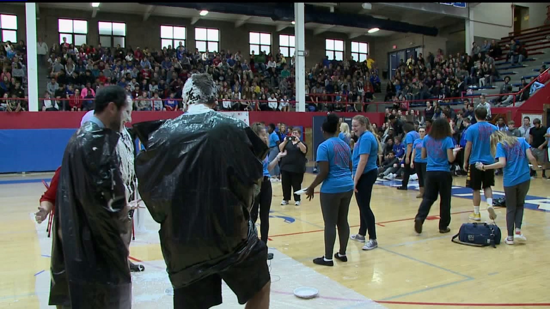 Central teachers get pie to the face