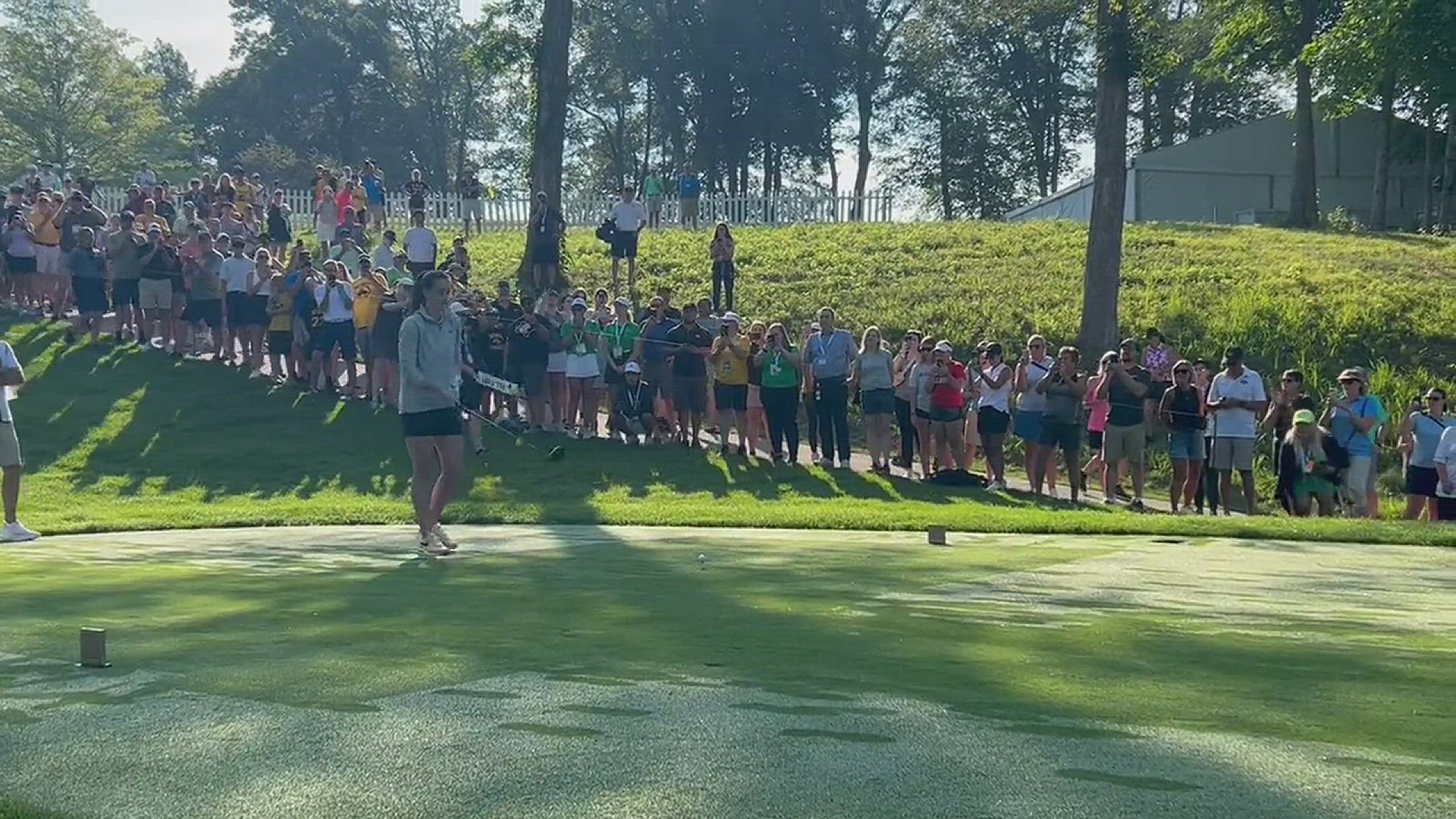 WATCH Caitlin Clark's 1st drive at the John Deere Classic ProAm