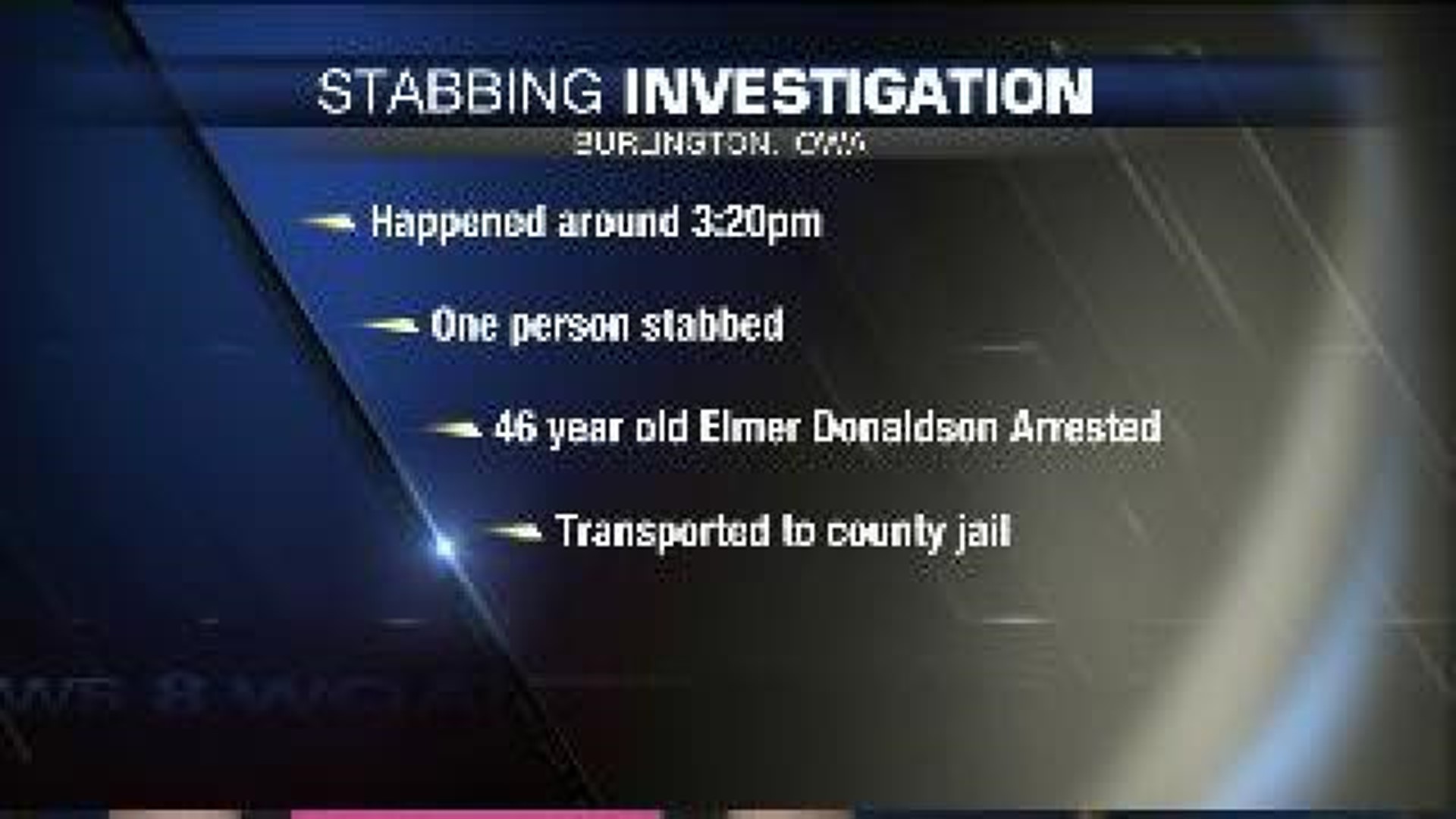 Burlington stabbing investigation