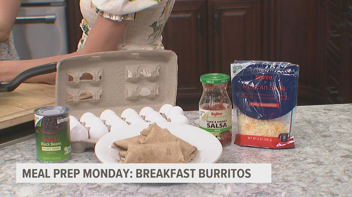 This egg & bean breakfast burrito is sure to make your meal prep easier