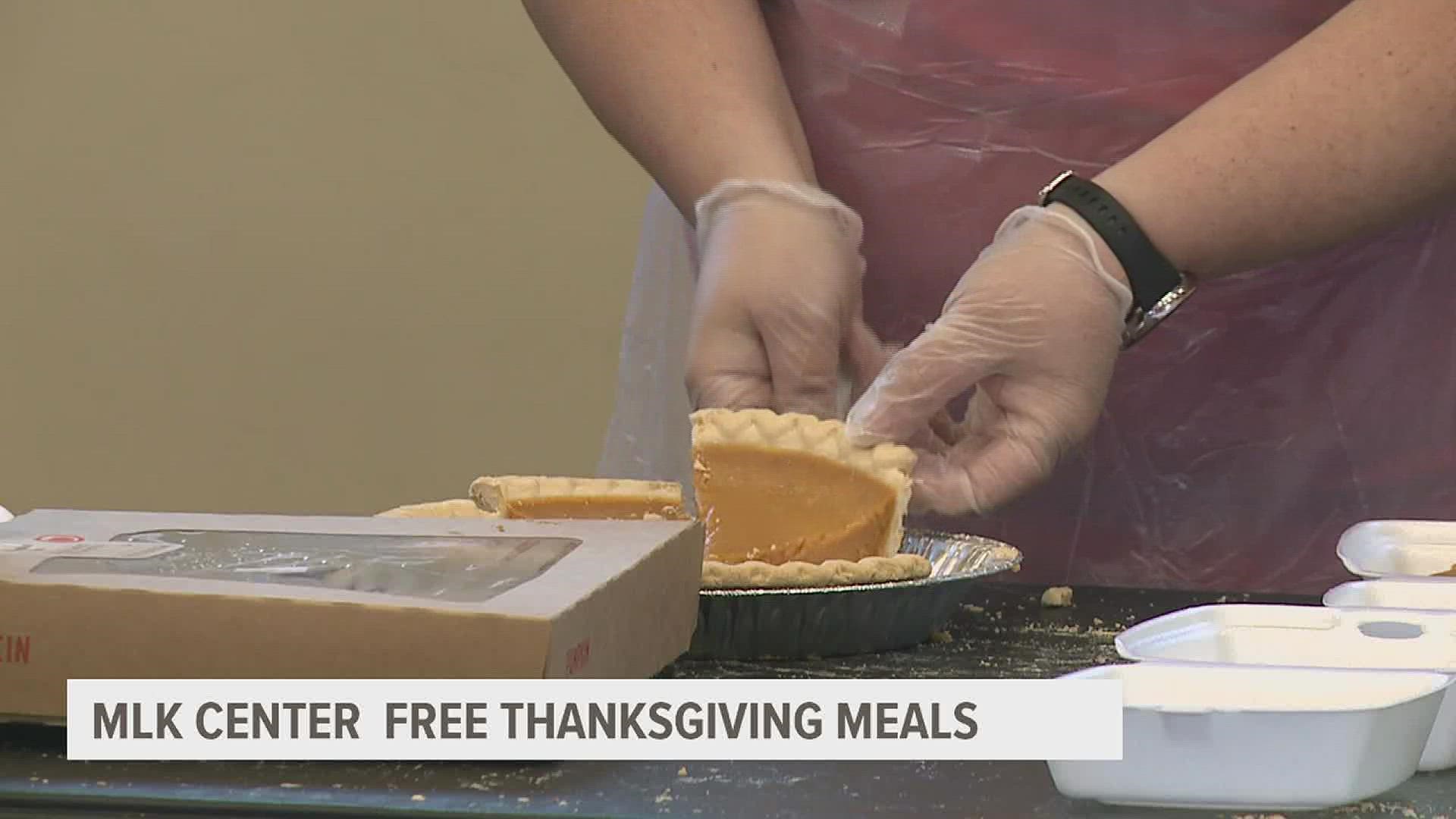 The center handed out more than 3,000 meals on Saturday.