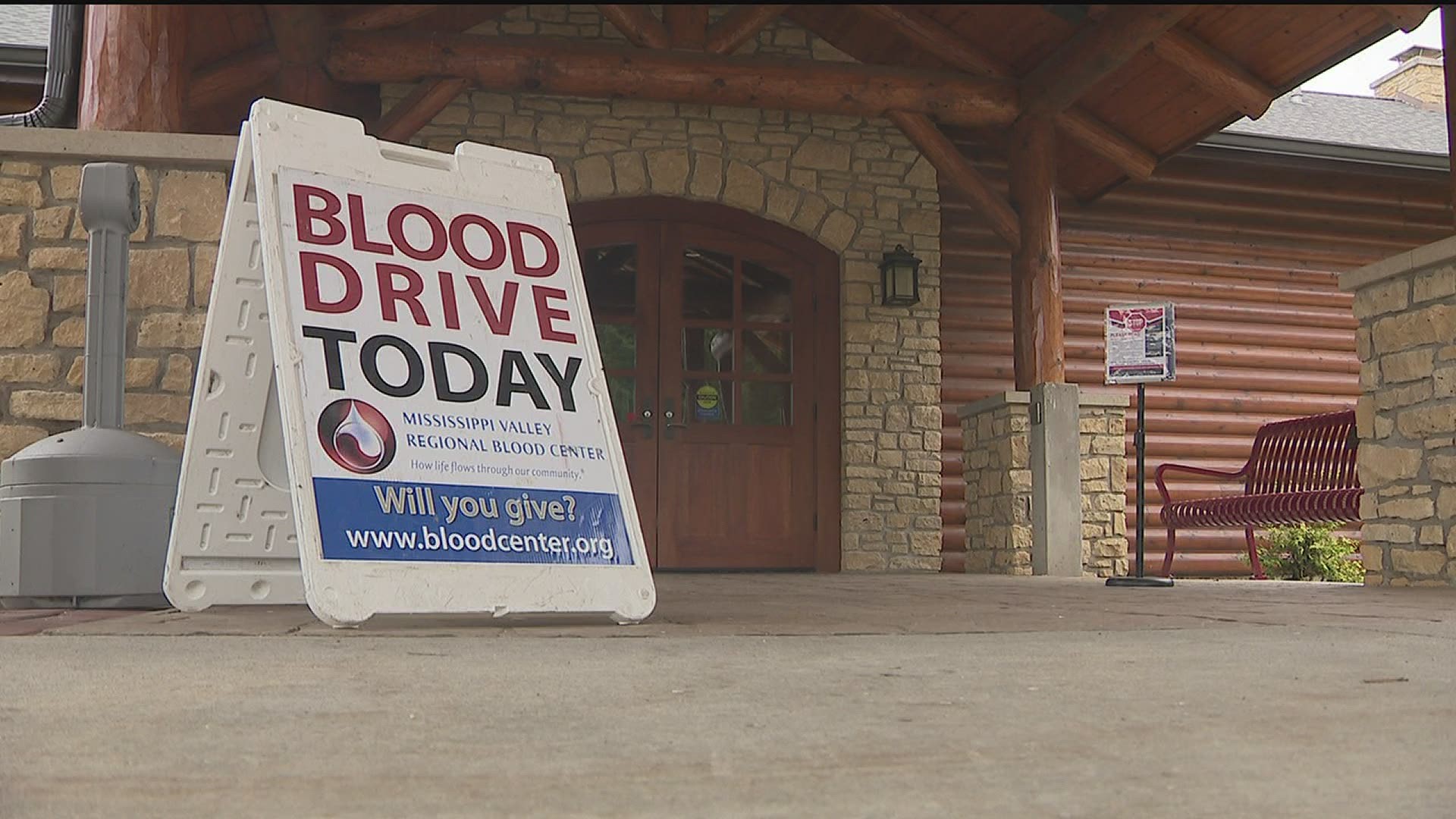 The Mississippi Valley Regional Blood Center says they will lose around 20,000 units of blood from now until Labor Day.