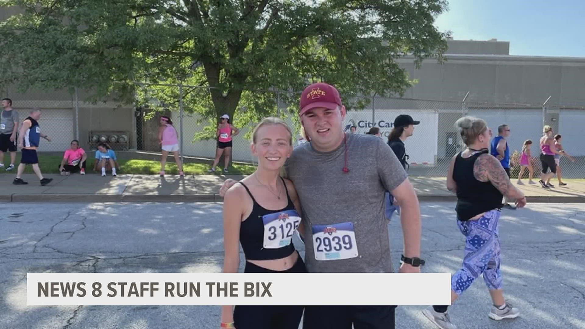 It was a beautiful morning weatherwise for the runners, and a few people from News 8 got in on the action in downtown Davenport.