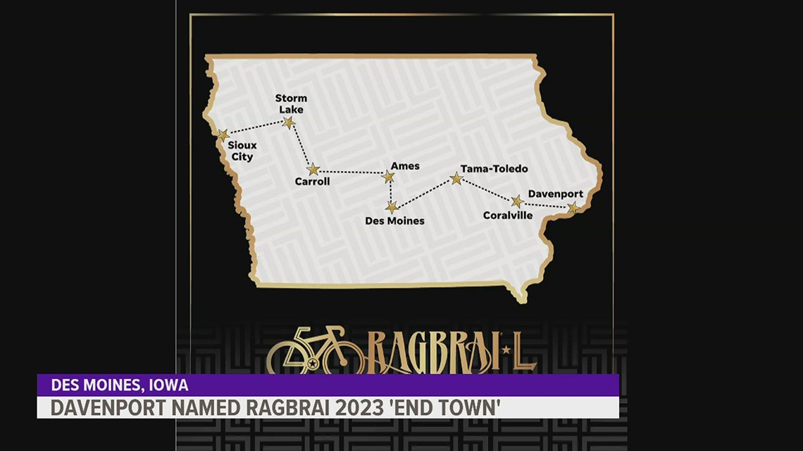 RAGBRAI's route includes Davenport for 2023