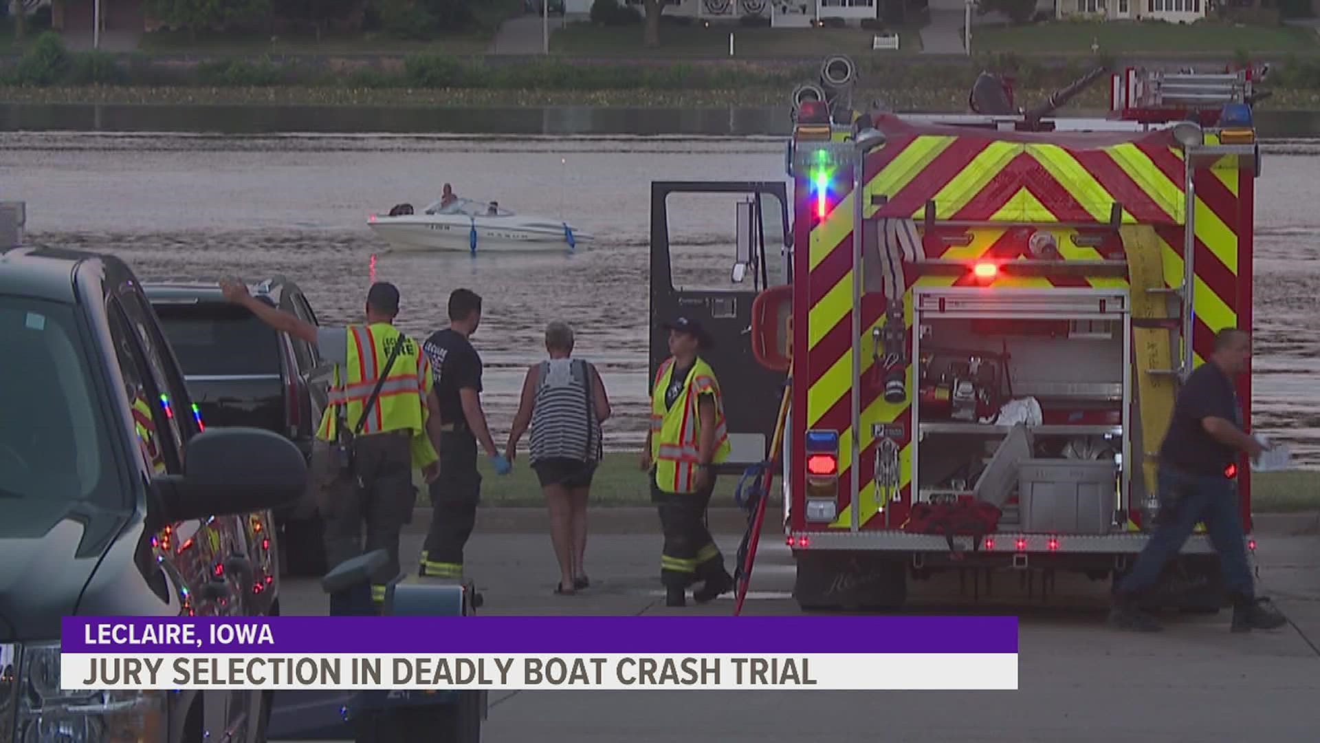James Thiel faces four counts of involuntary manslaughter for his involvement in the fatal boat collision in 2020 on the LeClaire riverfront.