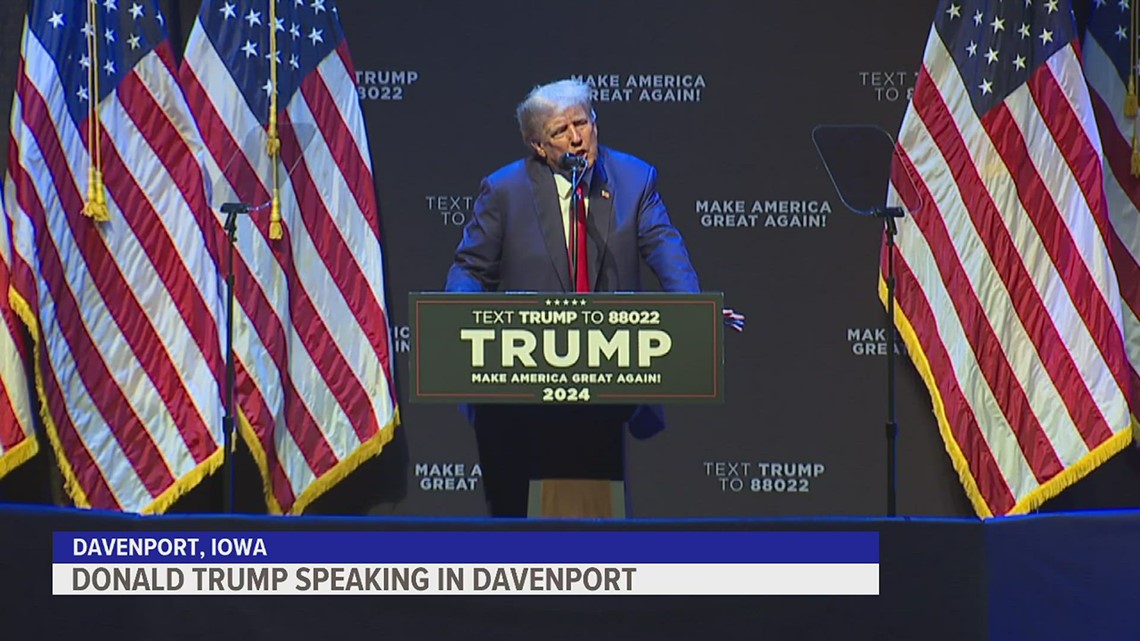 '2024 is the final battle' | Trump speaks on education, border, and farming at Davenport rally