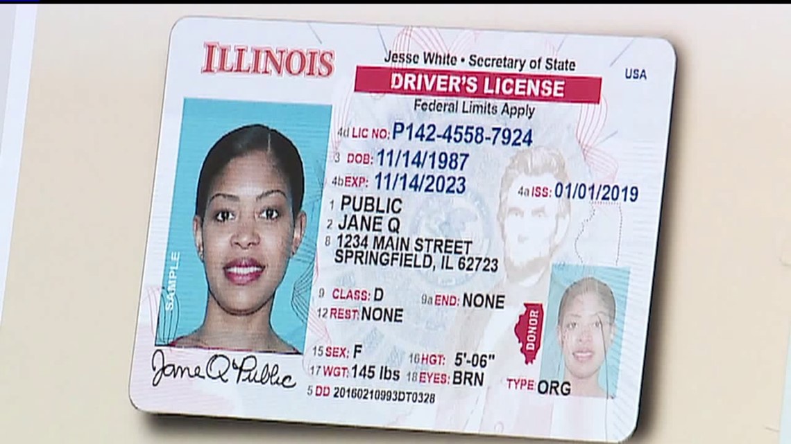 illinois drivers license font