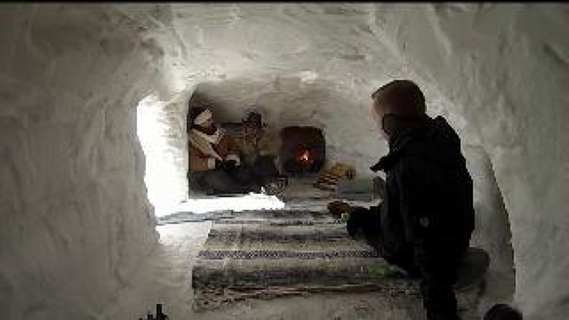Couple builds igloo with comforts of home