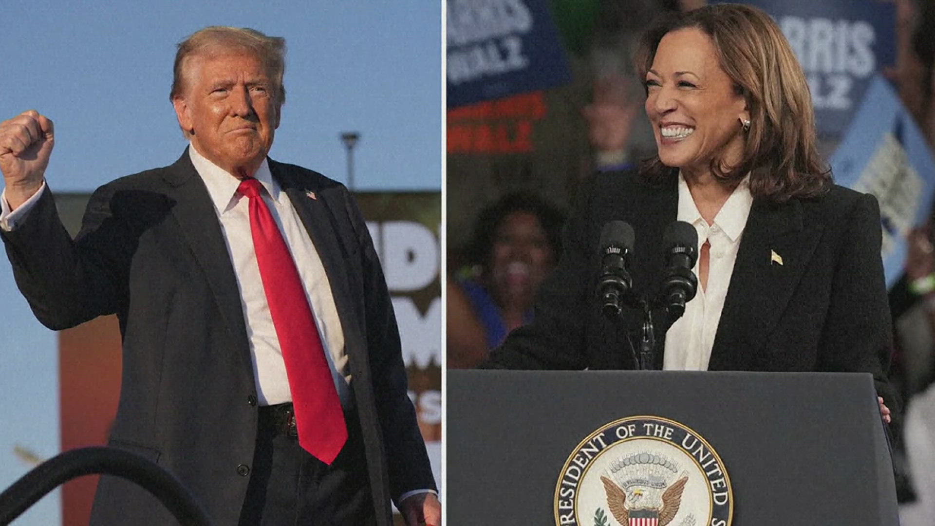 Five states show candidates close to nearly equal as Kamala Harris and Donald Trump continue to hit the campaign trail in key states.