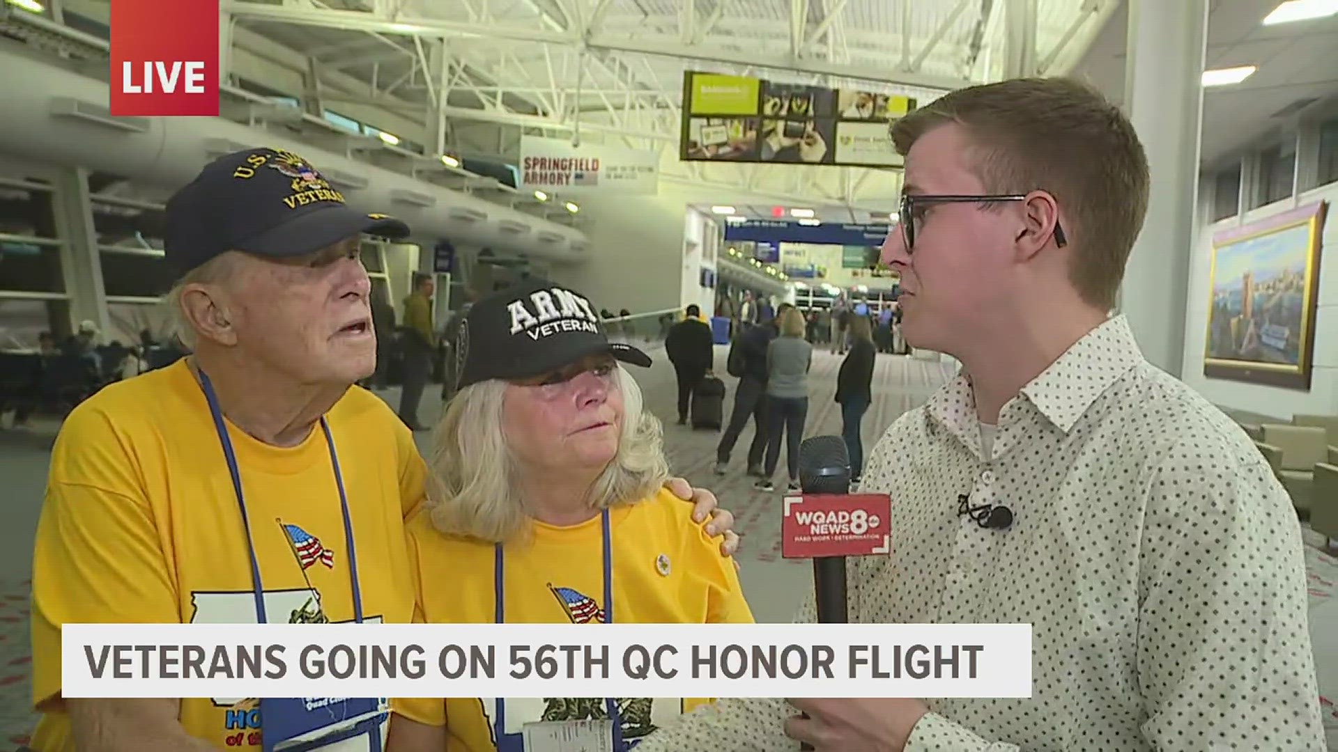 Dianna and Robert Scott of Silvis say they've been signed up for this honor flight for two years and were ready for take-off.