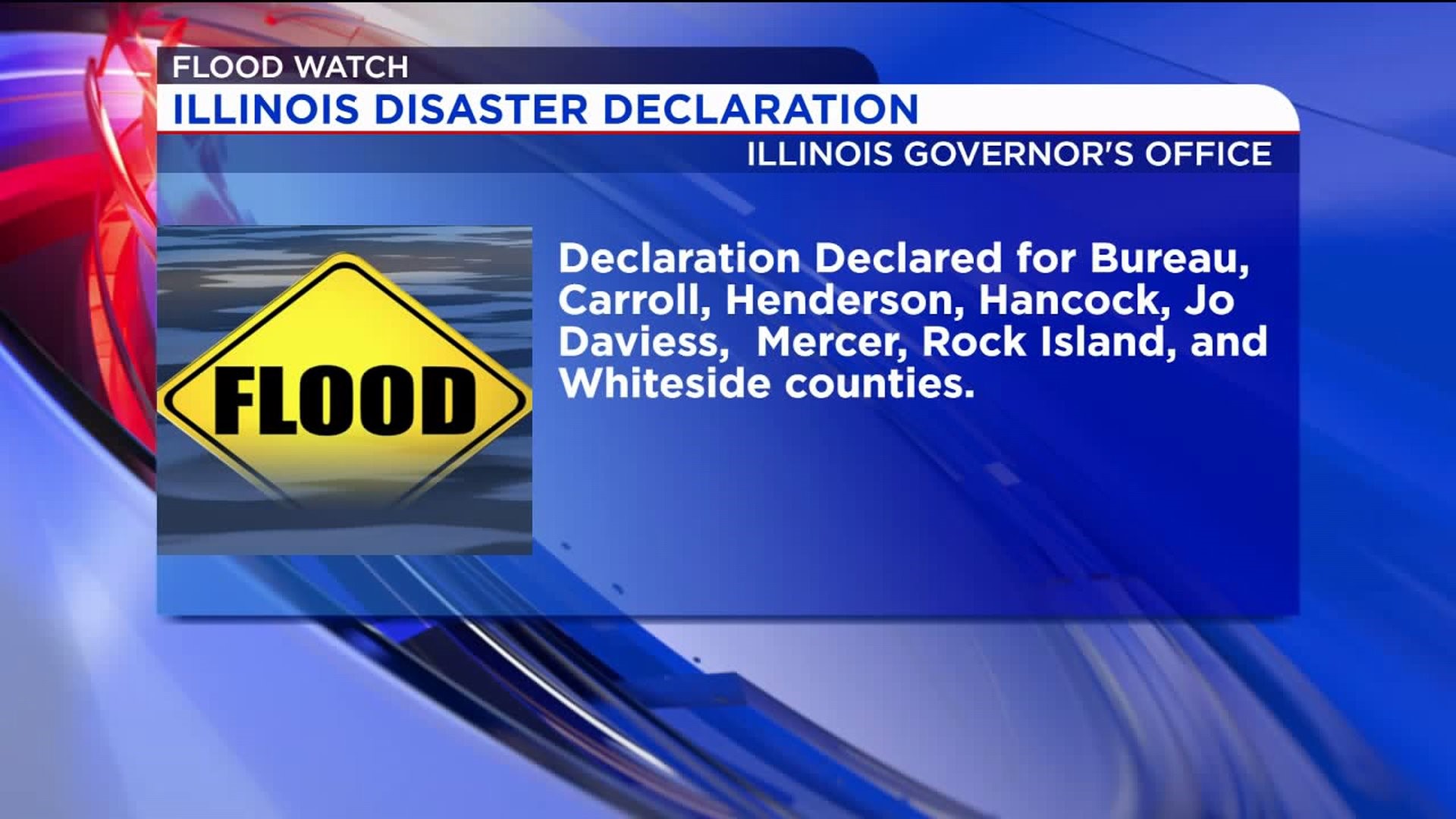 IL Governor declares 34 counties battling floods disaster areas, including Rock Island County