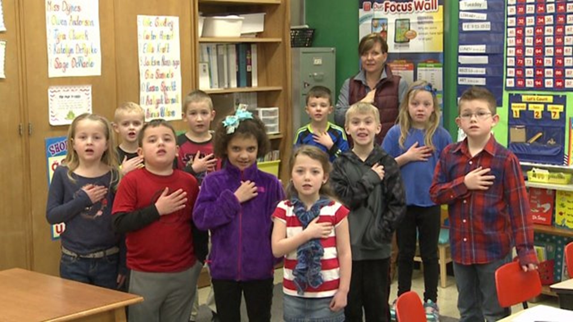The Pledge from Mrs. Peterson’s class at Annawan Grade School