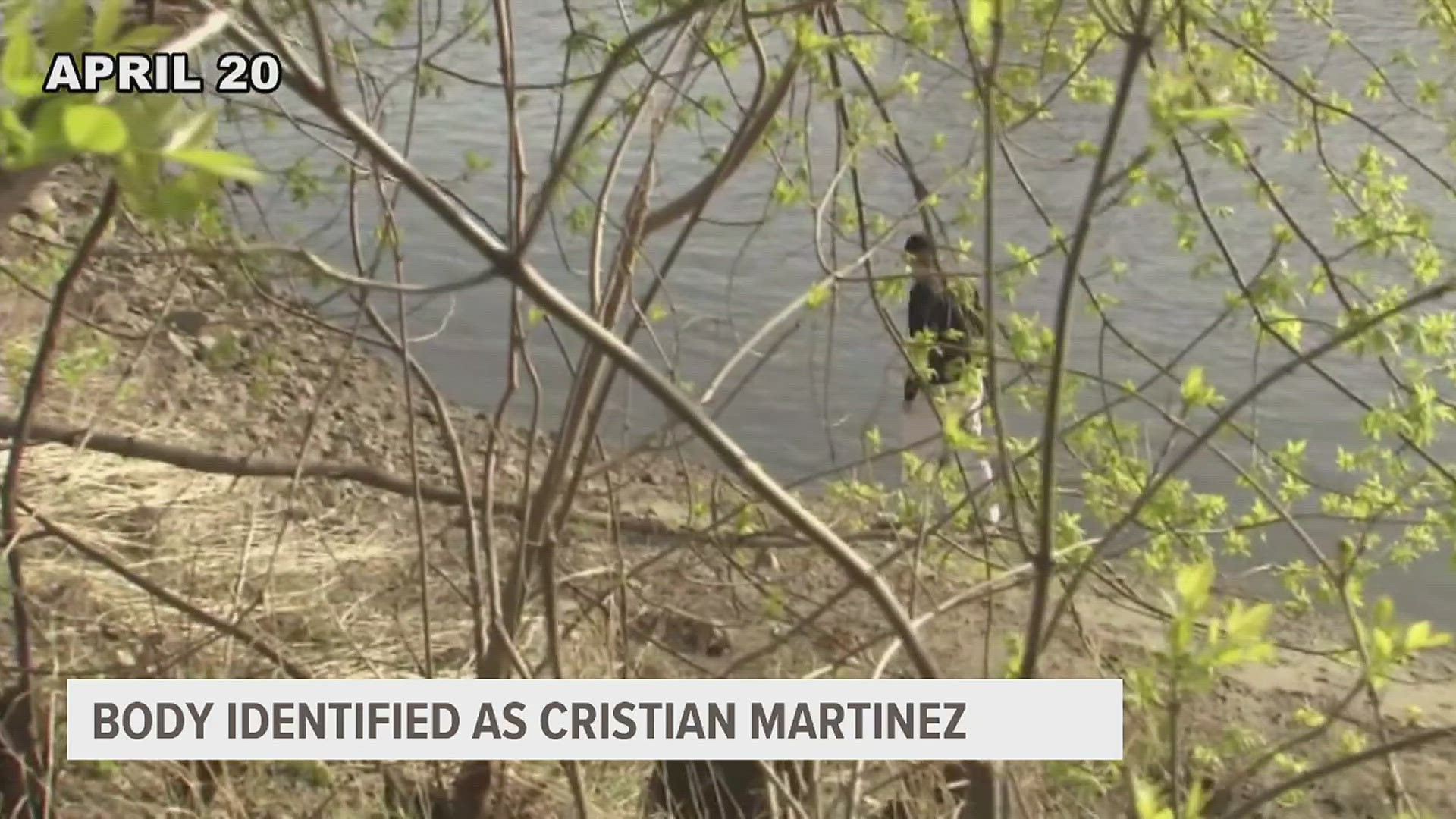 The Johnson County Medical Examiner's Office confirmed it was Cristian Martinez, 20, of Muscatine, who had been missing for a week.