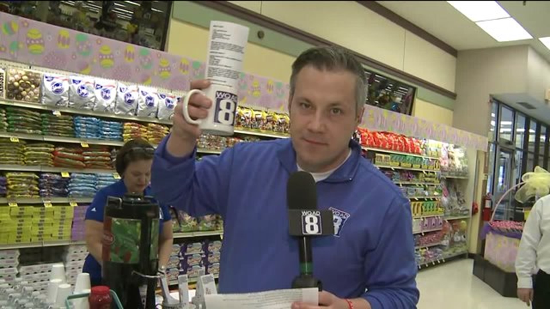 Coffee mugs and more giveaways at Jewell-Osco in Moline