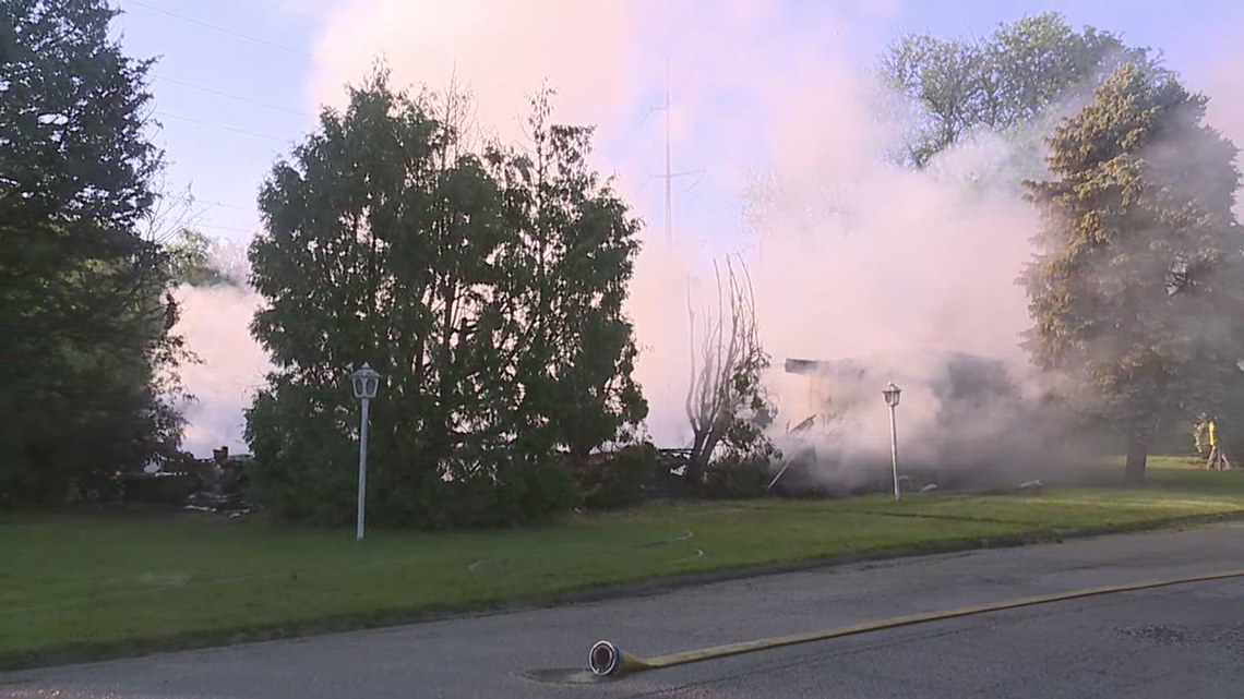 House destroyed in Davenport fire near Annie Wittenmyer Center