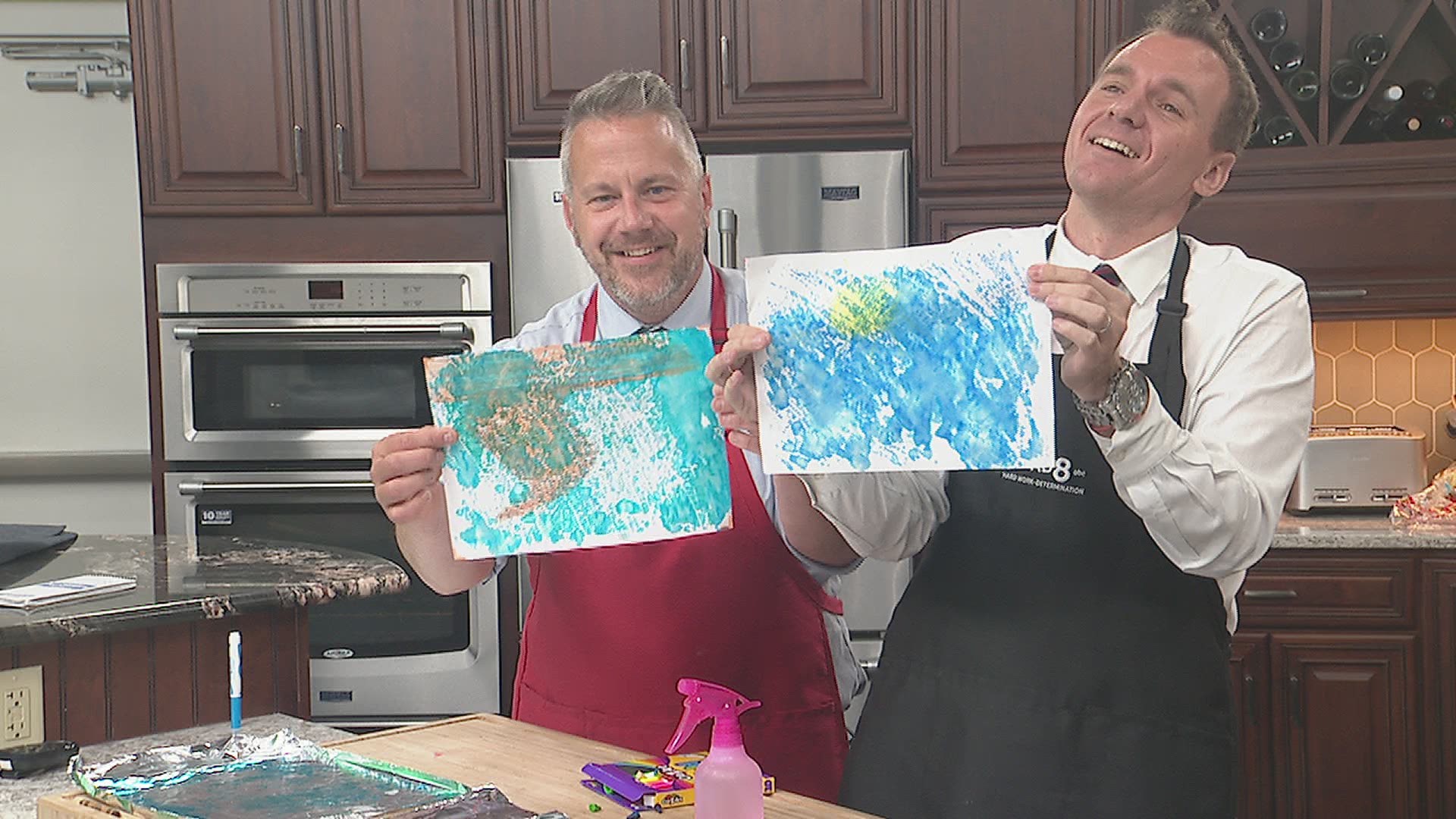 Jon made Weather Marker Prints with Eric during Good Morning Quad Cities.